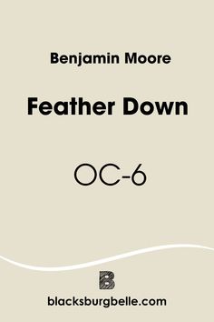 the cover for feather down by benjam moore