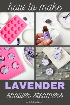 DIY lavender shower steamers to relax and calm the mind. Learn how to make a lavender shower steamers recipe without citric acid. These easy aromatherapy shower steamers can be made with lavender essential oil or a lavender essential oil blend to help relieve stress and calm your mind. Discover how to make lavender shower steamers. Plus find recipes for lavender essential oil blends you can use to create these homemade shower bombs for pampering self care and an at home spa experience. Summer Solstice Crafts, Lavender Essential Oil Blends, Shower Steamers Recipe, Steamers Recipe, Lavender Shower Steamers, Solstice Crafts, Shower Steamers Diy, Shower Tablets, Shower Melts