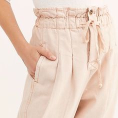 Nwt Free People Margate Trouser In Misty Rose Size L Look Super Chic While Being Comfortable In These Baggy Trousers! Smoke And Pet Free Household Offers Welcome Cotton Paperbag Waist Bottoms For Loungewear, Feminine Beige Wide Leg Bottoms, Feminine High-waist Beige Bottoms, Feminine Beige Bottoms With Elastic Waistband, Beige Feminine Bottoms For Loungewear, Feminine Beige Bottoms For Loungewear, Feminine Beige Loungewear Bottoms, Feminine High Waist Cotton Bottoms, Feminine Beige Lounge Bottoms