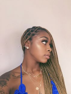 Honey Blonde Fulani Braids, Protective Styles Twists, Blonde Protective Styles, Blonde Fulani Braids, Braided Protective Styles, Protective Styles Easy, Easy Protective Styles, Twists Protective Styles, Braids Blonde