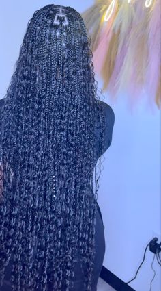 Long Braids Bohemian, Long Black Goddess Braids, Jakiyah Core, Long Knotless Goddess Braids, Bohemian Braids Long, Knotless Braids Goddess, Braids For The Summer Black Women, Hairstyles For Graduation Braids, Beach Vacation Braids For Black Women