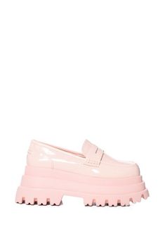 ALEO-PINK PLATFORM LOAFER Platform Combat Boots, Pink Platforms, Azalea Wang, Platform Loafers, Chic Outfit, Plus Size Shopping, Chunky Platform, Boots And Sneakers, Sandals For Sale