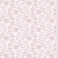 a pink and white wallpaper with flowers on it