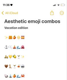 an ad for aesthetic emoji combos on the app store's website