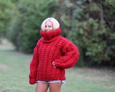 MATERIAL  : 100 % unspun merino wool                              COLOUR :  Red ( There may be a slight difference because of the different monitors' representation)                            ♥   In the picture the model is wearing a garment with these measurements :  A: ( Body length) : 26.8 " / 68 cm B: ( Chest width) : 20.5 " / 52 cm C: (Sleeve from under the arm) : 22 " / 56 cm D: (Neck unrolled) : 19.7 " / 50 cm. All sizes come with a 50 cm turtleneck          They are taken with the item Warm Red Sweater For Fall, Cozy Red Sweater For Cold Weather, Thick Turtleneck Winter Sweater, Red Wool Sweater For Fall, Thick Wool Sweater With Long Sleeves, Red Merino Wool Sweater For Fall, Cozy Red Wool Sweater, Red Chunky Knit Long Sleeve Sweater, Thick Fall Sweater