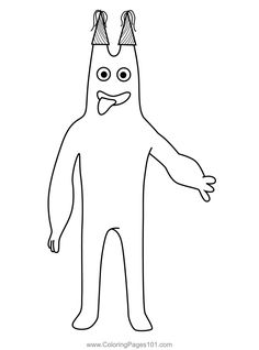 a black and white drawing of a monster with horns on it's head, arms and legs