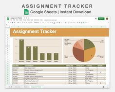 the assignment tracker is displayed in google sheets