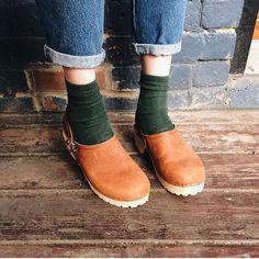 There’s nothing like cosy socks with clogs 📸... - Lotta From Stockholm Lotta Clogs Outfit, Clogs And Socks Outfit, Comfortable Work Clothes, Cosy Socks