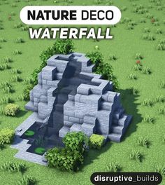 Minecraft Park, Minecraft Fountain, Minecraft Server, Minecraft Medieval, Minecraft Room, Cute Minecraft Houses, Waterfall Design, Minecraft Tips