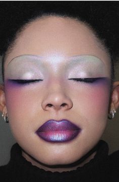 Avant Garde Makeup Black Women, Purple Lipstick