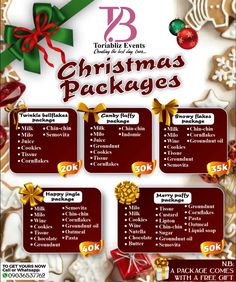 the christmas packages are available for purchase