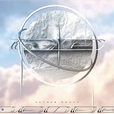 the cover art for after craft's album, with an image of clouds in the background