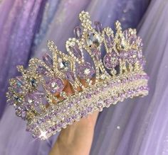 Crowns For Quinceanera, Sweet 16 Crowns, Quince Crowns, Quince Crown, Lavender Quince, Sweet 15 Party Ideas Quinceanera