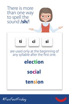 an info sheet with different types of words