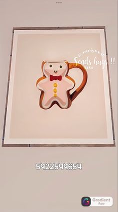 a ginger cookie with a bow tie on it