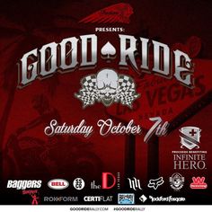 an event poster for the good ride motorcycle club