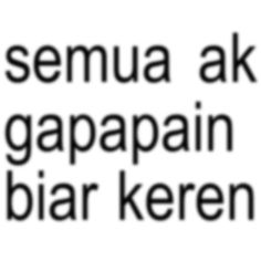 the words semua ak gapapain biar keren