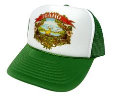 Idaho Trucker Hat Mesh Hat vintage snapback hat adjustable unworn Vintage style trucker hat This is a Trucker hat mesh hat, it has an adjustable snapback so it fits most people 100% Polyester Front 100% Nylon Mesh Back 5-panel cap Seamless Foam Front Panel with Lining 8 Rows Stitching on Visor Matching Fabric Under visor Adjustable Plastic Snap Pokemon Hat, Vacation Hat, Dope Hats, Vintage Trucker Hats, Snapback Caps, Unique Hats, Mesh Hat, Vintage Cap, Hat Man