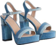 Windsor, Block Heels, Ankle Strap, Buckle, Heels