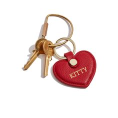 Brass 'D' Key-Ring – Not Another Bill Heart Keyring, Happy Birthday Balloons, Curated Gifts, Love Is Free, Practical Gifts, Things To Buy, Cow Leather, Key Rings, Blue And Silver