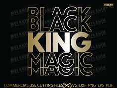 the black king magic logo with gold foil on it and an inscription that reads, ` '