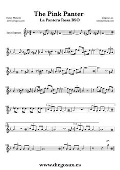 the pink panther sheet music for violin and piano with notes in english, french and spanish