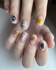 ♥️ FOLLOW FOR MORE FREE PICTURES ♥️  CTTO (⁠ʃ⁠ƪ⁠＾⁠3⁠＾⁠） Cat Nail Art Designs, Cat Nail Designs, Cat Nail Art, Mani Ideas, Nail Art Designs Images, Minimal Nails, Animal Nails