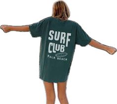 Green Casual T-shirt For Surfing, Oversized T-shirt For Beach Season Streetwear, 90s Style Cotton T-shirt For Beach, 90s Cotton T-shirt For Beach, 90s Cotton T-shirt For The Beach, Surfer Shirt, Vintage Surfing, Surf Club, Aesthetic Shirt