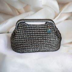 Metallic Raffia Bag Evening Wedding Leather Pouch Clutch Crochet Vegan Soft Leather Bag Nickel Gift for Her - Etsy Bridesmaid Clutches, Metallic Clutch, Soft Leather Bag, Jewel Tone Colors, Leather Wedding, Raffia Bag, Evening Wedding, Leather Pouch, Handmade Bags