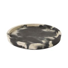 a black and white tray on a white background