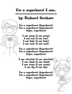 an image of a cartoon character with the words i'm superhero, i am by richard graham