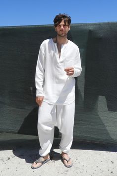 Elevate your wardrobe with our Tribal Harem Pants for Men, a perfect blend of comfort, style, and sustainability. Crafted from premium organic double gauze cotton, these baggy pants are incredibly soft and breathable, ideal for warm weather. The unique texture of the fabric adds a stylish touch, making these pants stand out in any crowd. Our harem pants feature a baggy fit and a dropped crotch, providing ultimate comfort and freedom of movement. Whether you're at a music festival, Burning Man, e Sacred Adornment, Mens Harem Pants, Pants Stand, Neutral Pants, Linen Harem Pants, Harem Pants Men, Cotton Harem Pants, Harem Trousers, Burning Man Outfits