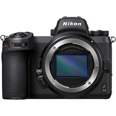 the nikon d7 camera is shown with its lcd screen and flash light on