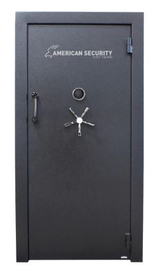 AMSEC VD8030BF Vault Door Installing a vault door is the best way to secure a walk-in space for use as a strongroom, gun room, safe room, or storm shelter. With an American Security Vault Door, you can convert any enclosed area into a powerfully-protected vault. The 2” thick door is constructed of solid steel plate filled with our proprietary DryLight® insulation to defend against break-ins and extreme heat. The door further provides smoke and fire protection with its dual fire seals – a silicon Safe Deposit Box, Vault Doors, Hotel Safe, Storm Shelter, Wall Safe, Floor Safe, Safe Room, Wall Opening, Electronic Lock