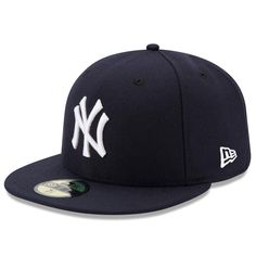 Material: 100% Polyester High Crown Structured fit Flat bill Fitted Raised embroidery Six panels with eyelets Heat-sealed rubberized applique Surface Washable Officially licensed Imported Brand: New Era Fitted Hats Men, Yankees Game, Yankee Hat, New York Hat, New York Yankee Hat, New York Yankees Logo, Yankees Logo, New York Yankees Baseball, Yankees Baseball