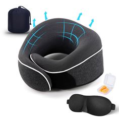 an inflatable travel pillow with the instructions to make it easier for people to use