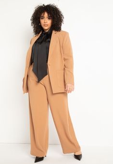 The 365 Suit Straight Leg Pant | Eloquii Plus Size Suits, Plus Size Blazer, Under Pants, Plus Size Pants, Swimsuits For All, Women's Wardrobe, Pants Straight, Bottom Clothes, Wide Leg Trousers