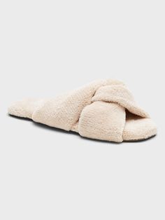 Twisted Terry Indoor Slipper | Banana Republic Platforms Aesthetic, Striped Slippers, Sport Slippers, Spa Slippers, Best Slippers, Inexpensive Clothes, Toe Slippers, Comfy Slippers, Shearling Slippers