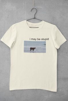 I May Be Stupid Shirt Easy 30 day return policy Print T Shirt Ideas, Custom Shirts Ideas Design, Funny T-shirts, Weird T Shirts, Meme T Shirts, Silly Clothes, Silly Shirt, Funky Shirts, Color Fits