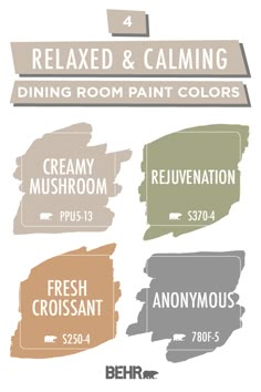 four different colors of paint with the words painted and labeled in white, green, blue,