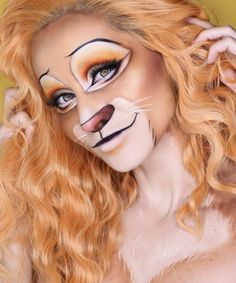 Lion King Costumes, Comic Makeup, Lion King Costume, Lion Costume, Diy Perler Bead Crafts, Kittens Playing, Cat Makeup, Facepaint, Cat Costumes