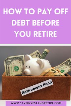 a piggy bank with money in it and the words how to pay off debt before you