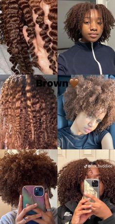 Hair Dye For Light Skin Tone, Dyed Brown Curly Hair, Hair Colour Ideas Curly, Dyed 4c Natural Hair, Dyed Hair For Dark Skin, 4c Dyed Hair, Dyed Afro Hair 4c, Best Haircuts For Women, Really Curly Hair