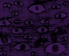 an abstract purple background with black and white eyeballs