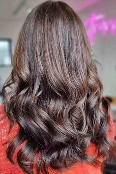 Long and Thick Choco Brown Hair with Soft Dimensional Balayage At Home Hair Color, Hair Color Techniques