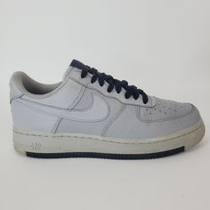 Nike Air Force 1 Low Wolf Grey Obsidian 2019 Men's Size 8 AO2409-002 Gray Blue. Shows normal signs of use, there is fading on the bottom around the heel and toes. Casual Nike Air Force 1 With Fade-resistant Finish, Casual Nike Air Force 1 With Fade-resistant Detail, Gray Leather Nike Air Force 1 Casual Shoes, Casual Gray Leather Nike Air Force 1, Nike Air Force 1 Low, Air Force 1 Low, Nike Air Force 1, Nike Air Force Sneaker, Air Force 1