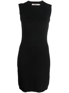 cut-out detail mini dress from GESTUZ featuring black, stretch-design, cut-out detailing, round neck, sleeveless, straight hem and thigh-length. | Gestuz Cut-Out Detail Mini Dress Sleeveless Sleek Elastane Mini Dress, Sleek Sleeveless Elastane Mini Dress, Sleeveless Sleek Mini Dress In Elastane, Cutout Elastane Mini Dress, Knee-length Elastane Mini Dress With Flattering Silhouette, Bodycon Mini Dress With Flattering Silhouette, Flattering Bodycon Mini Dress, Sleek Stretch Sheath Mini Dress, Elegant Stretch Mini Dress With Cutout Back