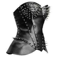 Black Leather corset top - Studded Corset – Miss Leather Online Black Leather Corset Top, Over Bust Corset, Fun Beauty Products, Improving Posture, Leather Corset Top, Thigh High Stiletto Boots, Black Steampunk, Black Leather Corset, Corset Outfits