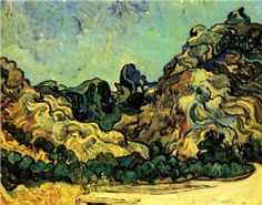 an image of a painting that is in the style of van goghn's landscape