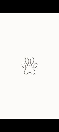 a dog's paw is shown in the middle of a white background with black lines